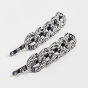 X Justine Marjan Xl Rhinestone Chain Bobby Pin Set